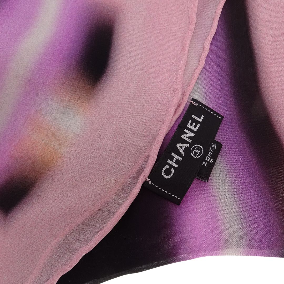 Chanel Neon Rayures Light Silk Scarf
