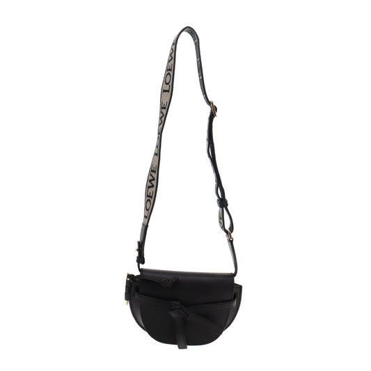 Loewe Black Leather Mini Gate Dual Bag