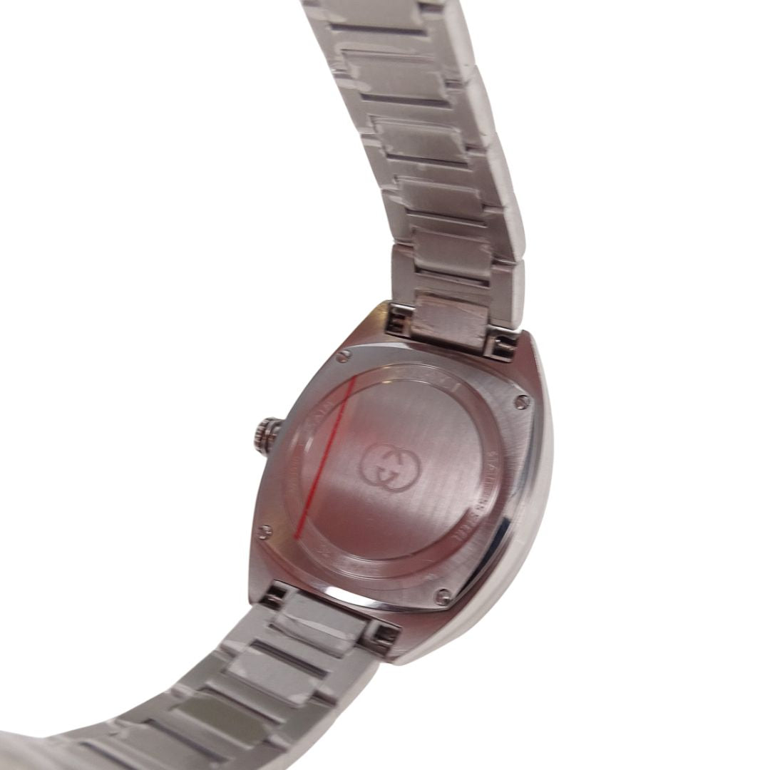 Gucci Interlocking 29mm Pink Dial Diamond Dots Steel Bracelet Watch