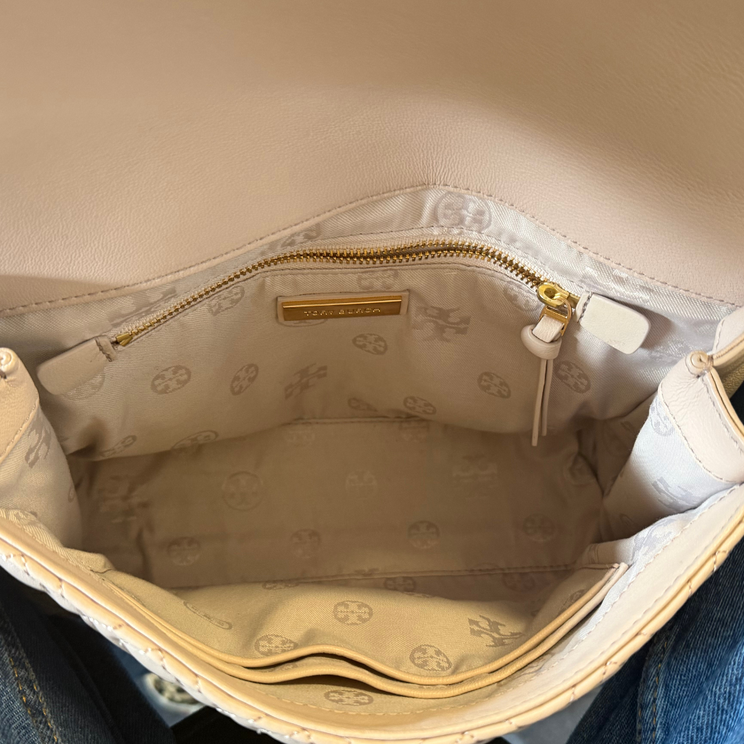 Tory Burch Fleming Bag Beige GHW