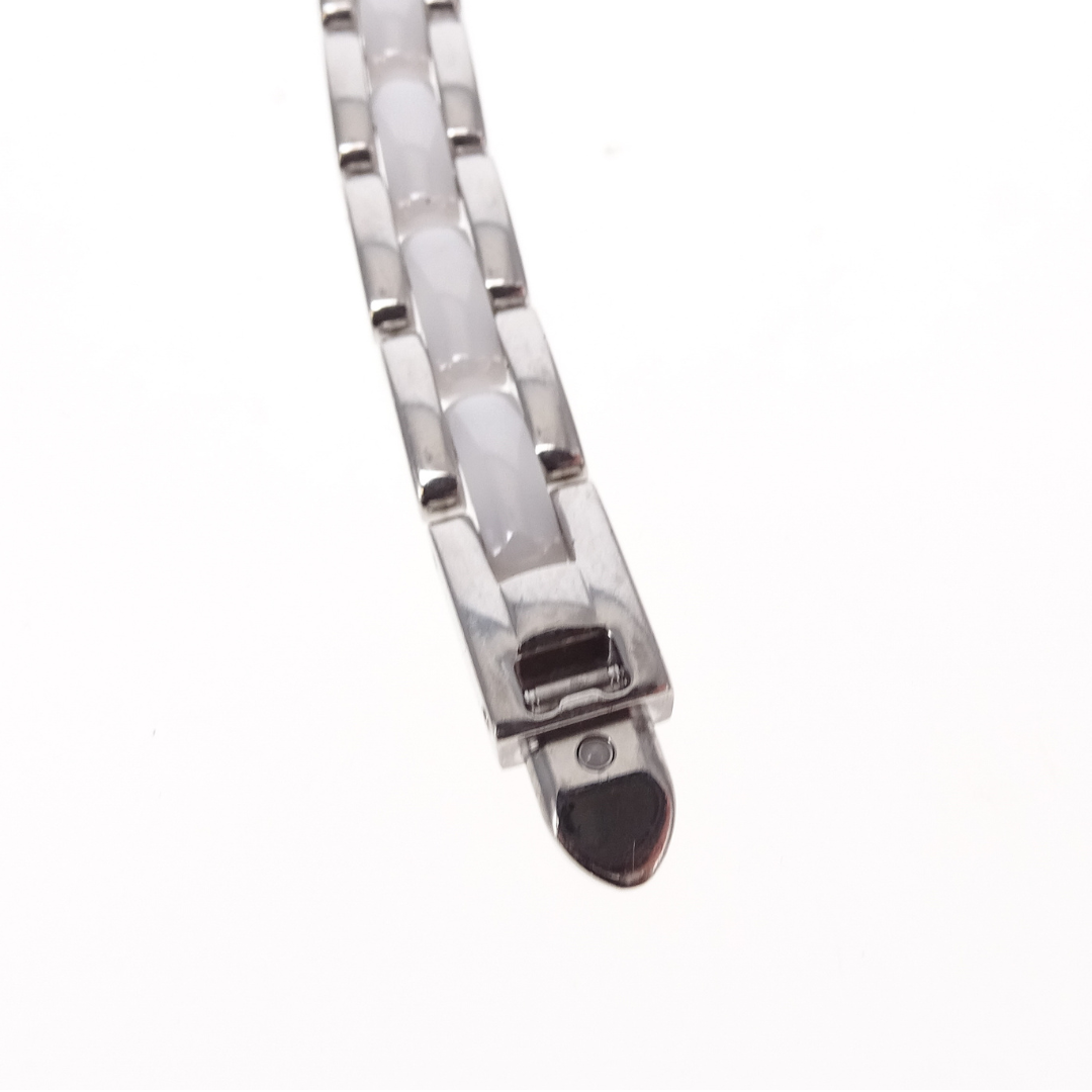 Chanel Première Ceramic Watch Steel and White Ceramic with Diamond Surround Face