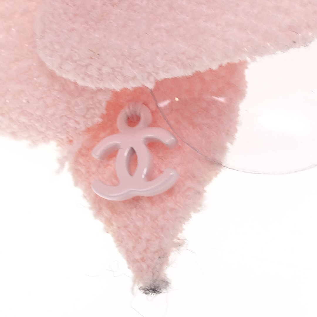 Chanel Camellia Brooch Pink Tweed and PVC