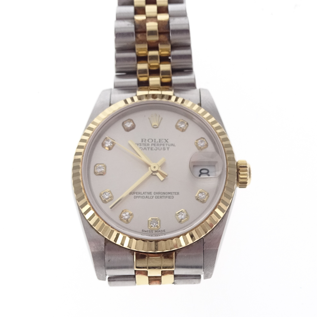 Rolex Steel and Yellow Gold Oyster Perpetual Datejust with Diamond Dot Dial 31mm