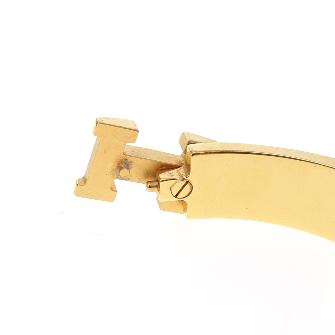 Hermes Clic H Gold and Marron Glace Enamel