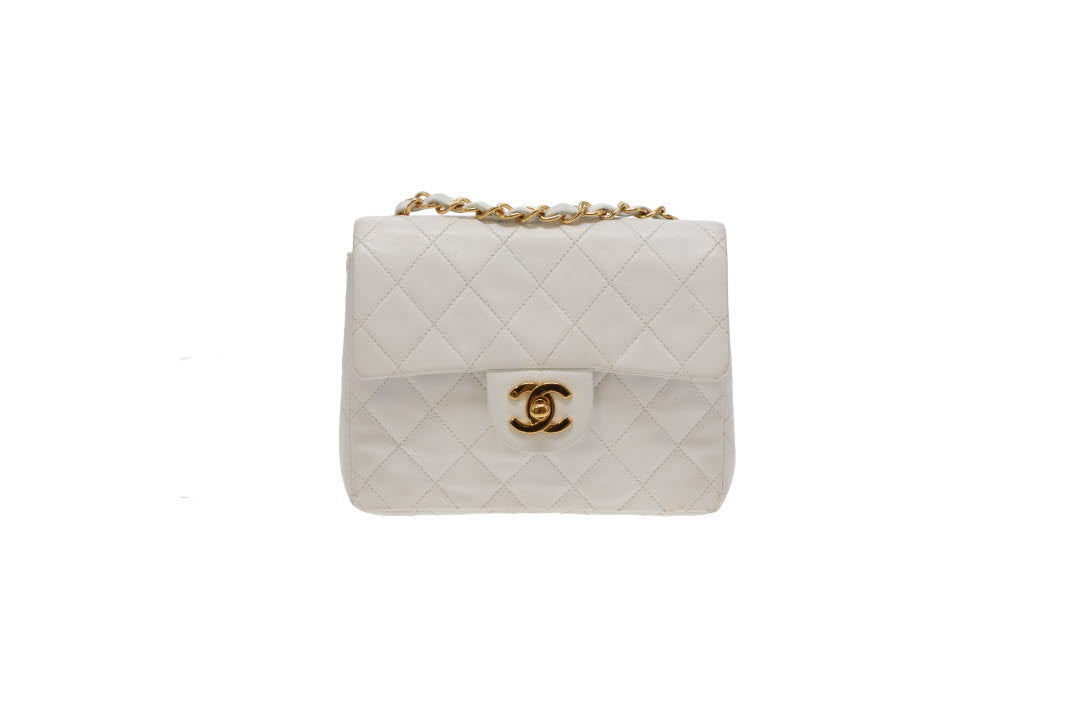 Chanel Classic Mini Square White Vintage 1996/97