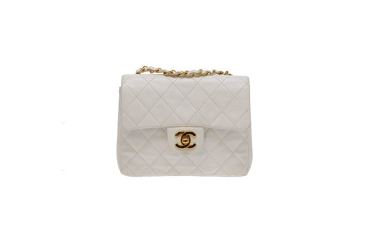 Chanel Classic Mini Square White Vintage 1996/97