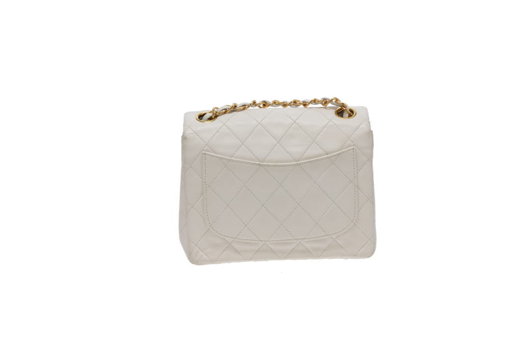 Chanel Classic Mini Square White Vintage 1996/97