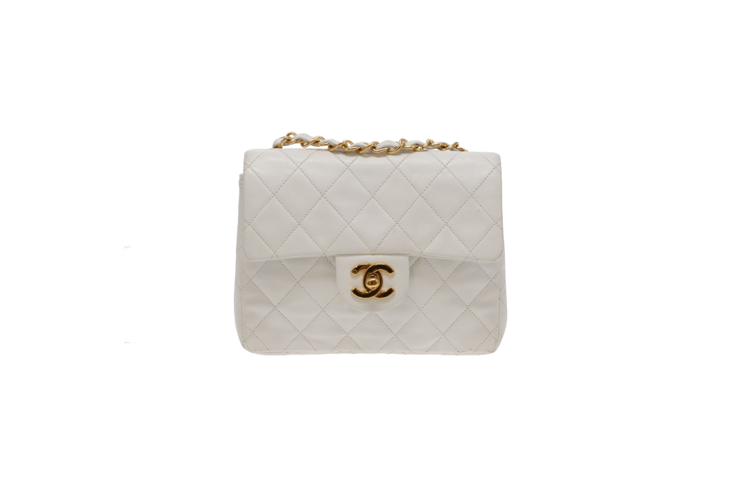 Chanel Classic Mini Square White Vintage 1996/97