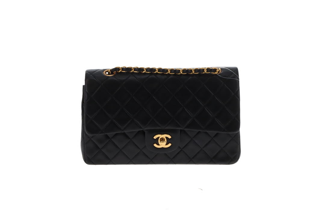 Chanel Classic Double Flap Medium Black with GHW 1991/94