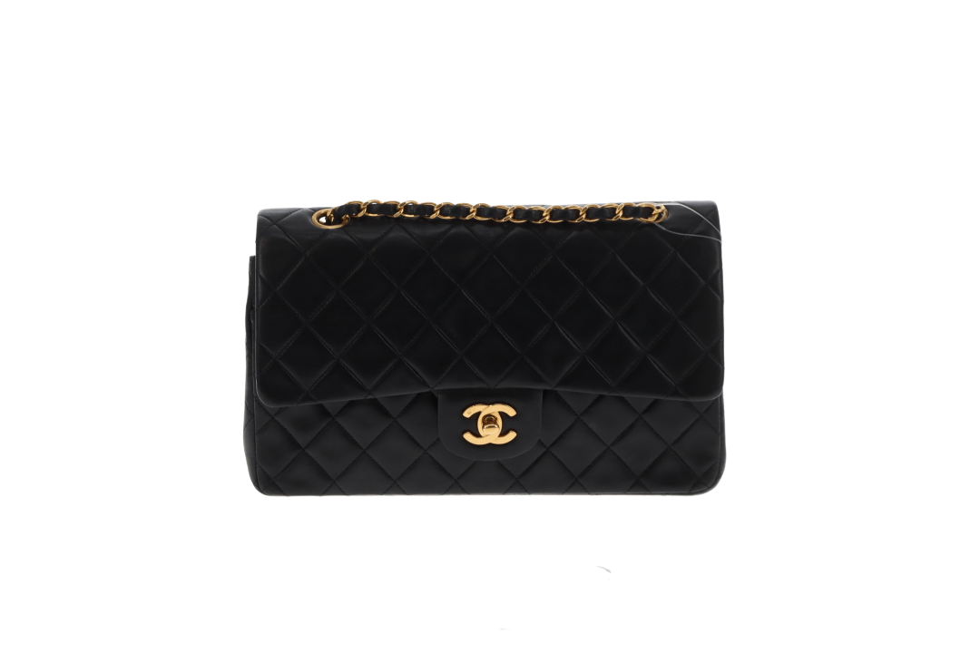 Chanel Classic Double Flap Medium Black with GHW 1991/94