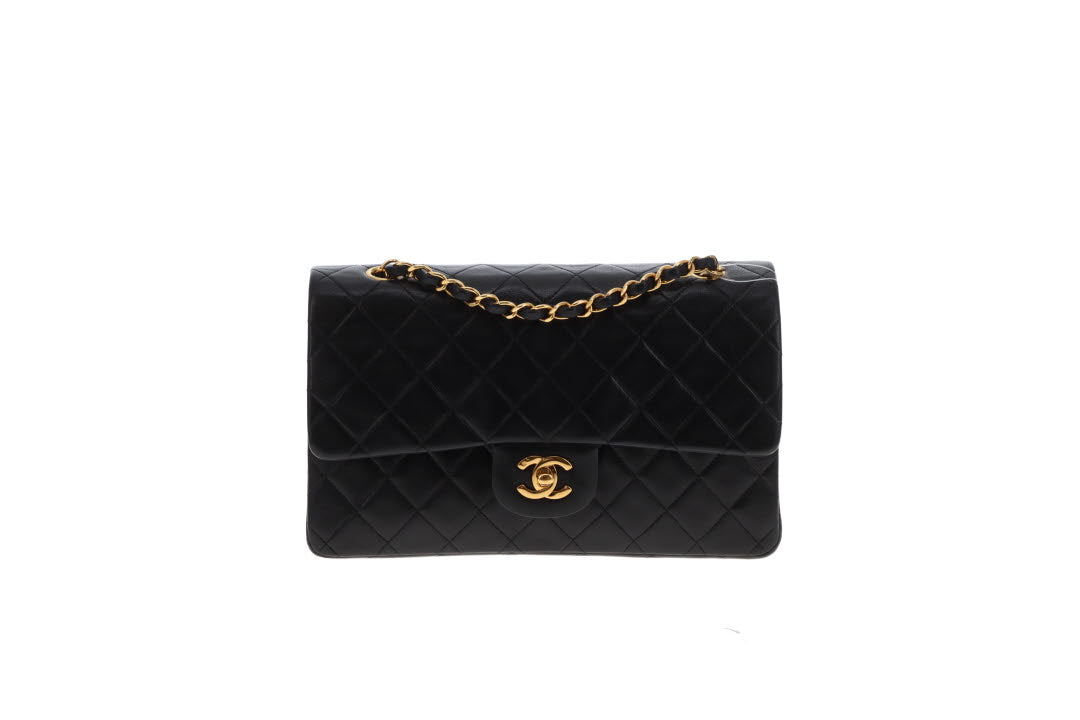 Chanel Classic Double Flap Medium Black GHW 91/94