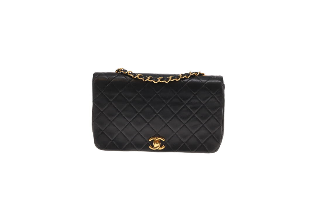 Chanel Classic Full Flap Black Lambskin GHW 1989/91