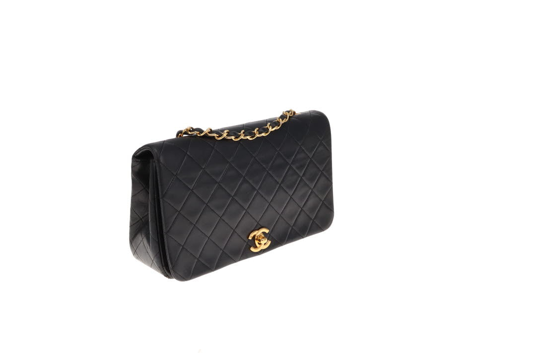 Chanel Classic Full Flap Black Lambskin GHW 1989/91