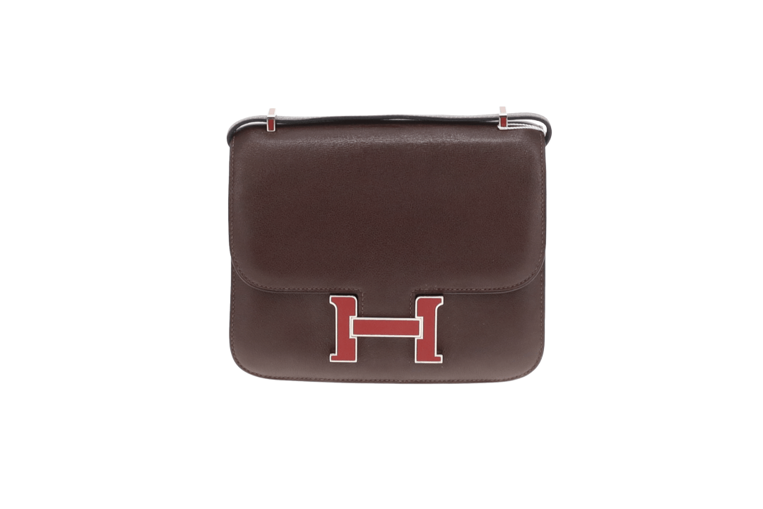 Hermes Constance 18 In Swift Rouge Sellier With Framboise Enamel H Closure
