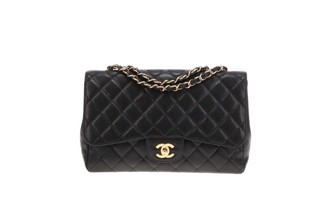 Chanel Classic Jumbo Single Flap Black Caviar GHW 2009/10