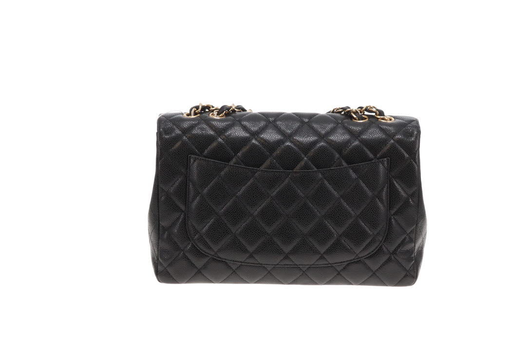 Chanel Classic Jumbo Single Flap Black Caviar GHW 2009/10