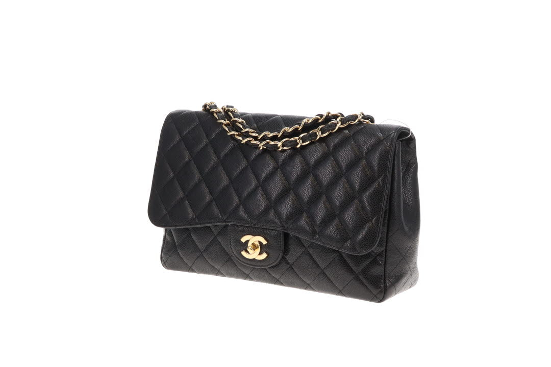 Chanel Classic Jumbo Single Flap Black Caviar GHW 2009/10