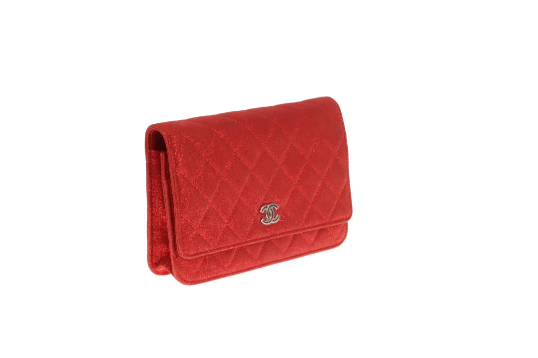 Chanel Wallet On Chain Paris Dallas Collection In Metallic Fabric 2014