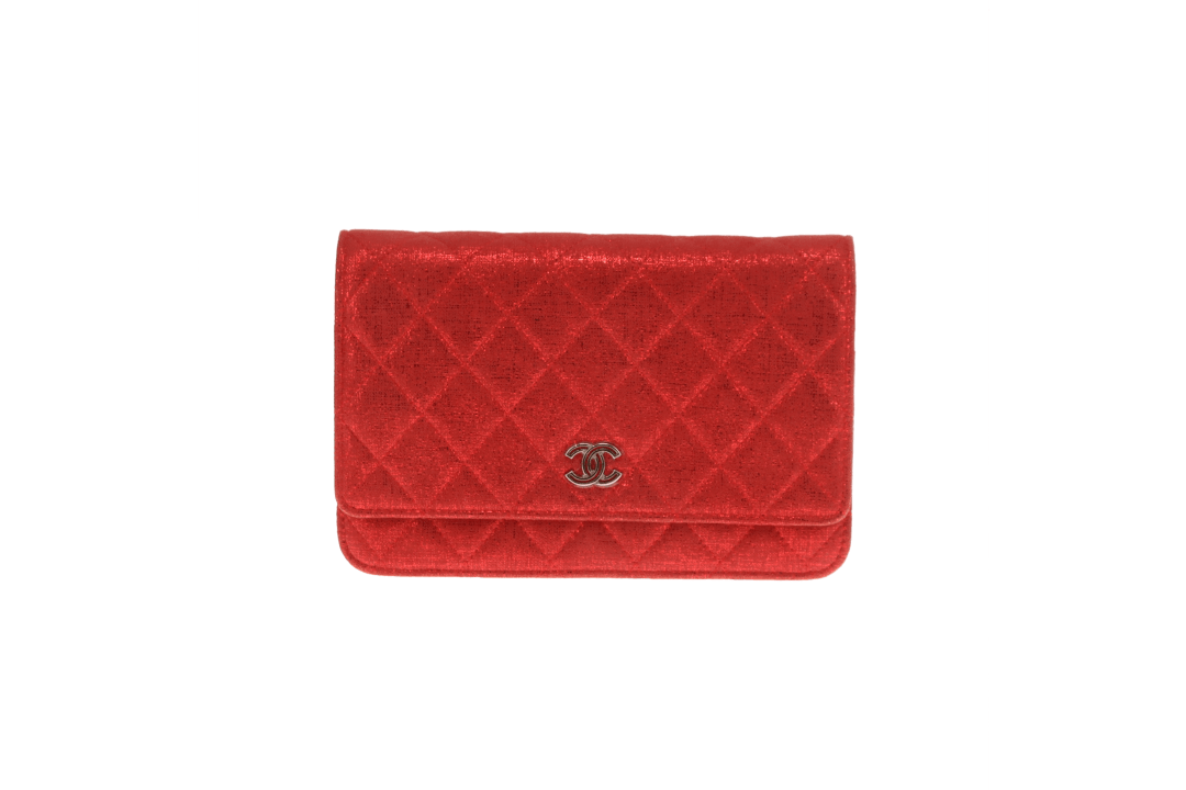 Chanel Wallet On Chain Paris Dallas Collection In Metallic Fabric 2014