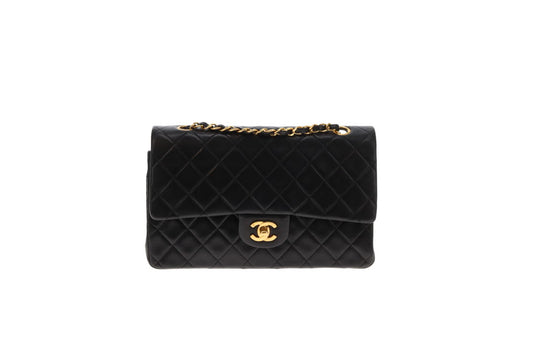Chanel Classic Double Flap Medium Black Lambs GHW 1996/97