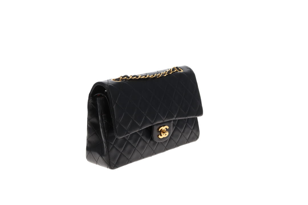 Chanel Classic Double Flap Medium Black Lambs GHW 1996/97