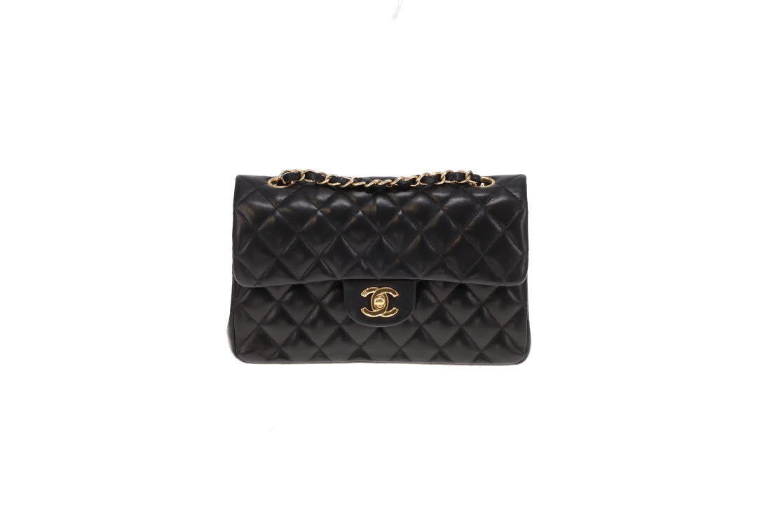 Chanel Classic Double Flap Small Black Lambskin GHW Vintage 2004/05