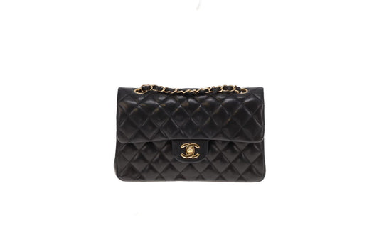 Chanel Classic Double Flap Small Black Lambskin GHW Vintage 2004/05