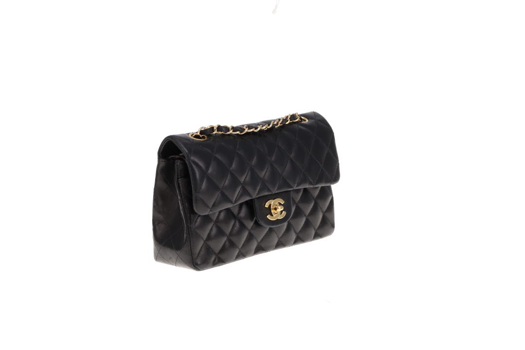 Chanel Classic Double Flap Small Black Lambskin GHW Vintage 2004/05