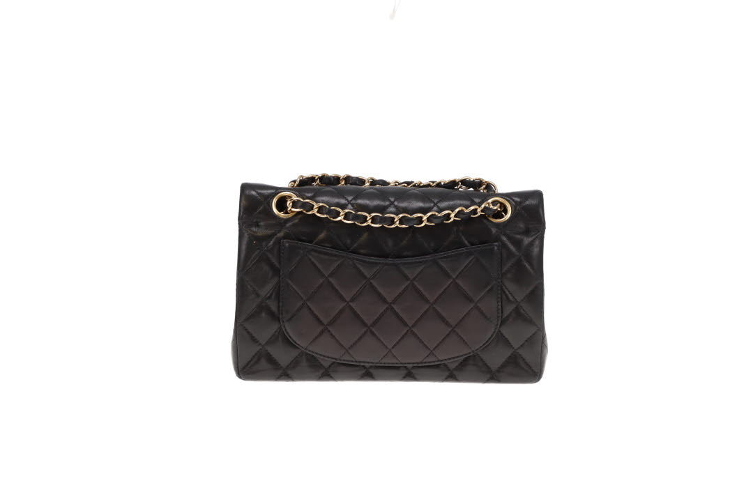 Chanel Classic Double Flap Small Black Lambskin GHW Vintage 2004/05