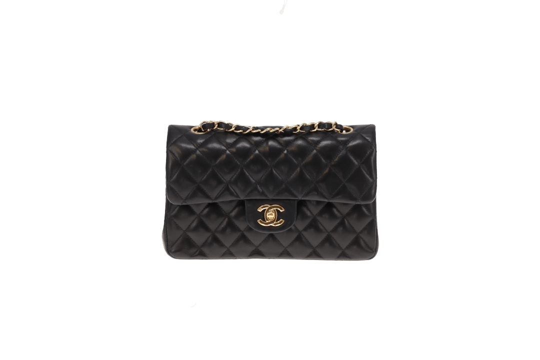 Chanel Classic Double Flap Small Black Lambskin GHW Vintage 2004/05