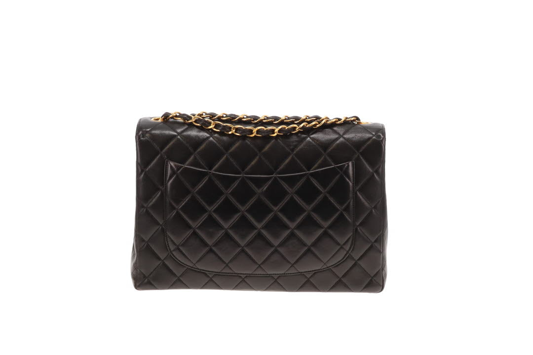 Chanel Classic Jumbo Single Flap Vintage Black Lambskin GHW 96/97