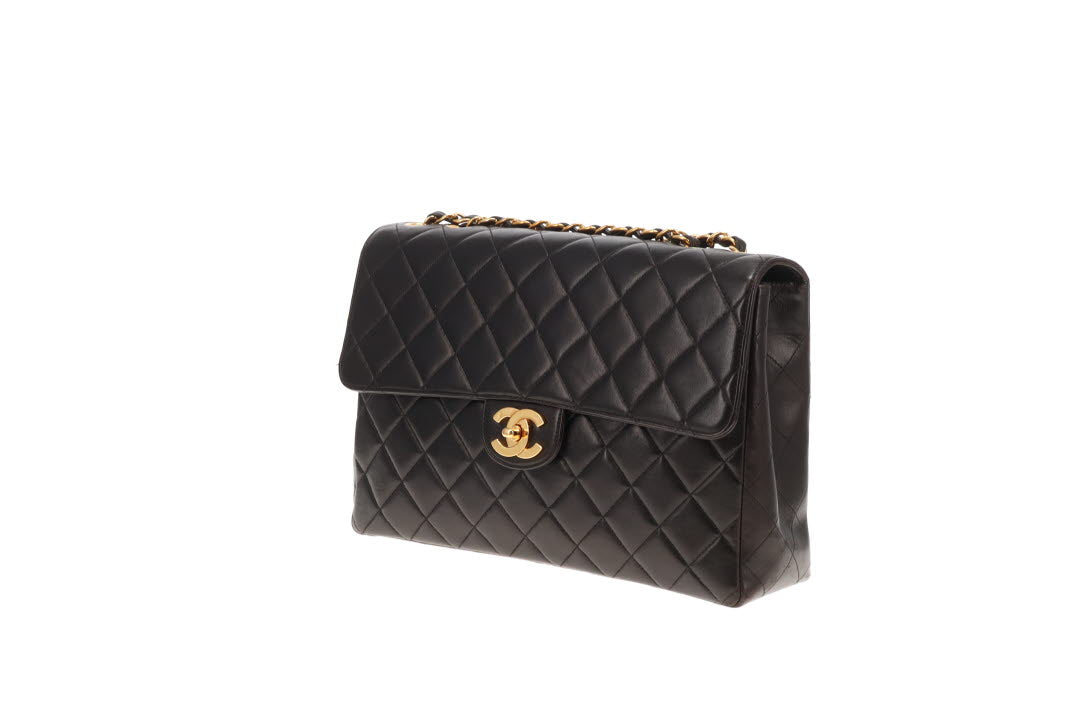 Chanel Classic Jumbo Single Flap Vintage Black Lambskin GHW 96/97