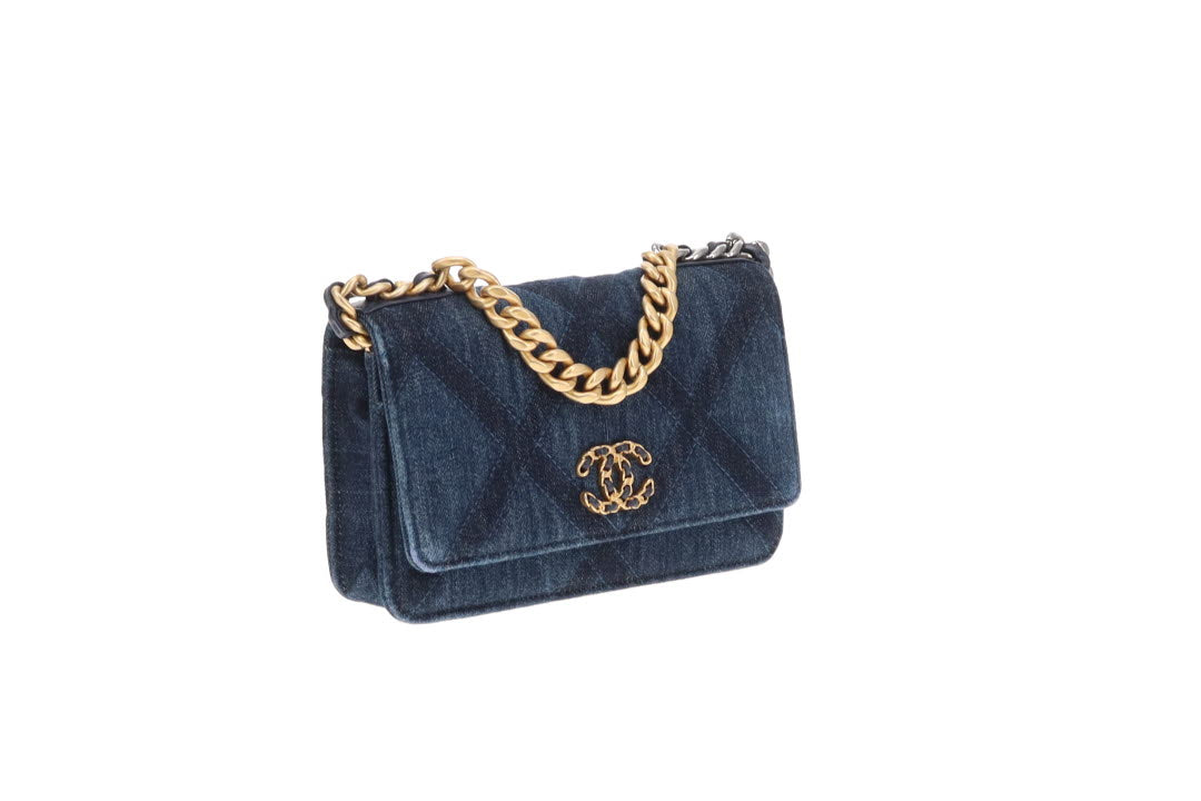 Chanel Wallet On Chain Chanel 19 Denim