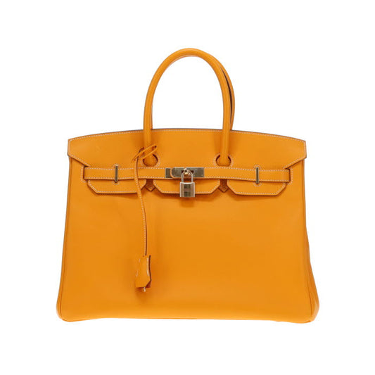 Hermes Birkin 35 Candy Collection Jaune D'or & Potiron With Permabrass Hardware 2012