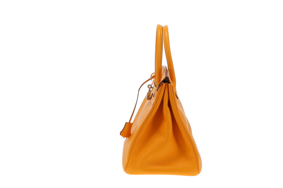 Hermes Birkin 35 Candy Collection Jaune D'or & Potiron With Permabrass Hardware 2012