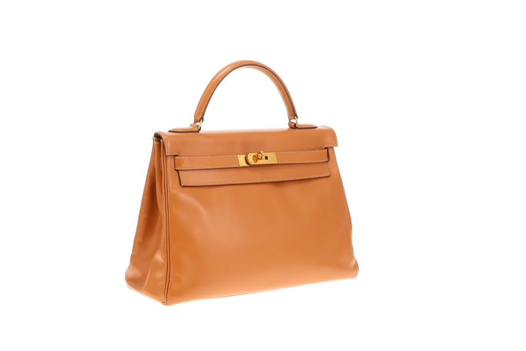 Hermes Kelly 32 Retourne Gulliver Leather Gold 1993