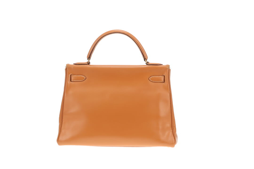 Hermes Kelly 32 Retourne Gulliver Leather Gold 1993