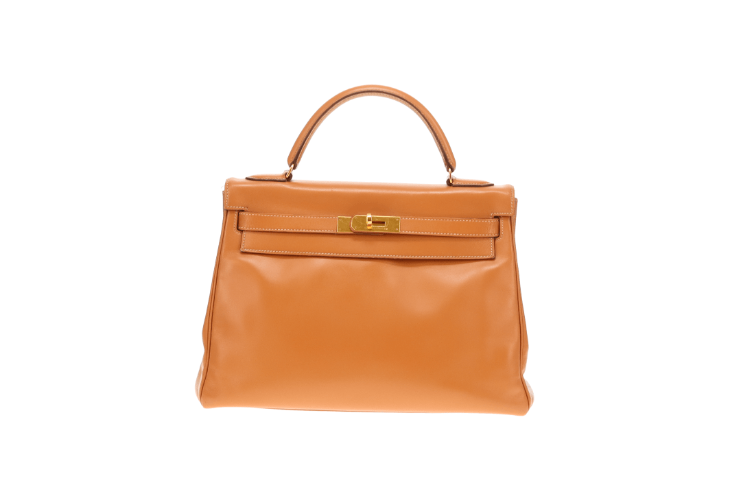 Hermes Kelly 32 Retourne Gulliver Leather Gold 1993