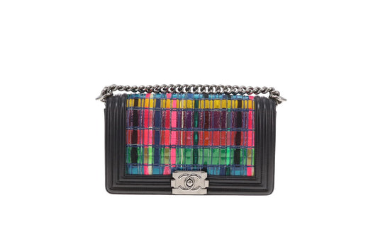 Chanel Boy Bag Old Medium Seasonal Multicolour Panels 2014