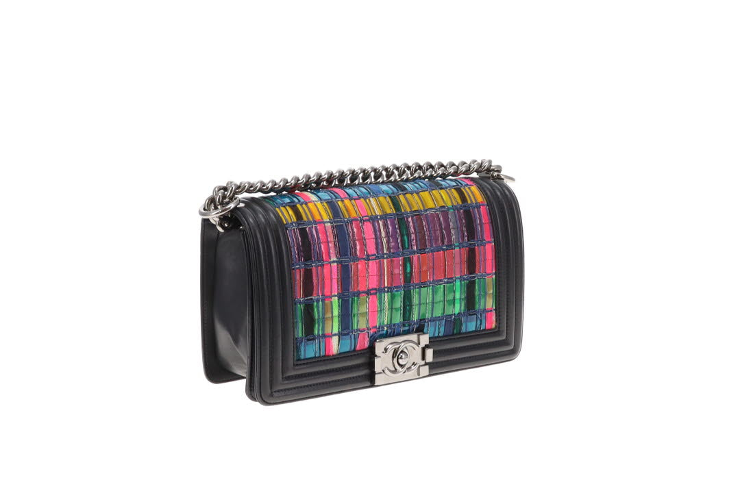 Chanel Boy Bag Old Medium Seasonal Multicolour Panels 2014