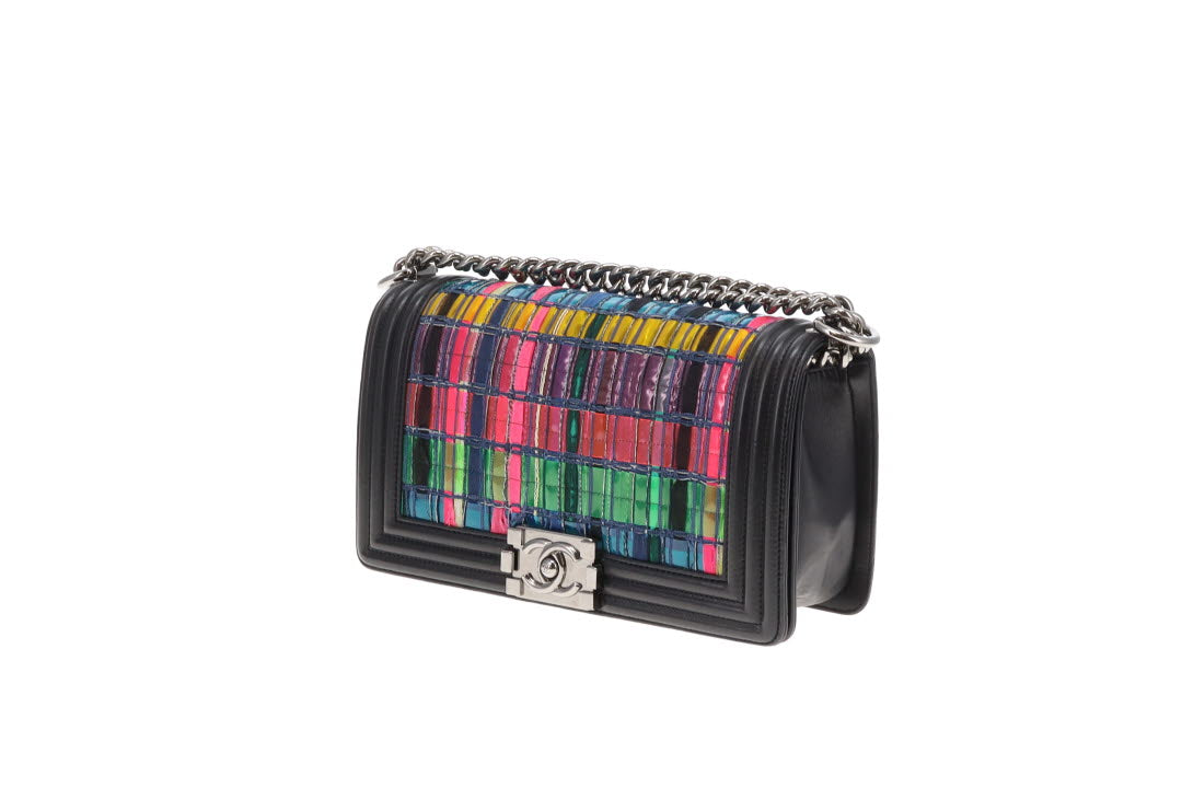 Chanel Boy Bag Old Medium Seasonal Multicolour Panels 2014