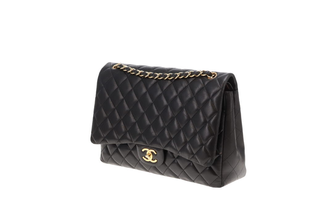 Chanel Classic Double Flap Maxi Black Lambskin GHW 2011/12