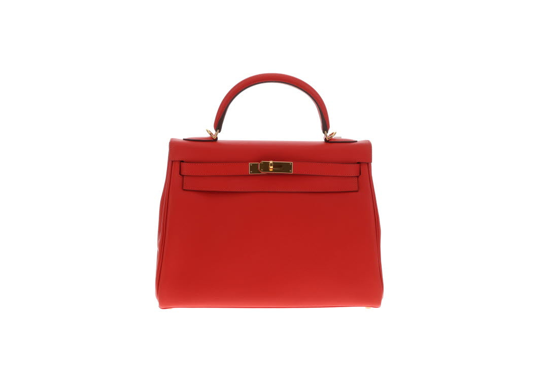 Hermes Kelly 32 Red Evercolor GHW 2016