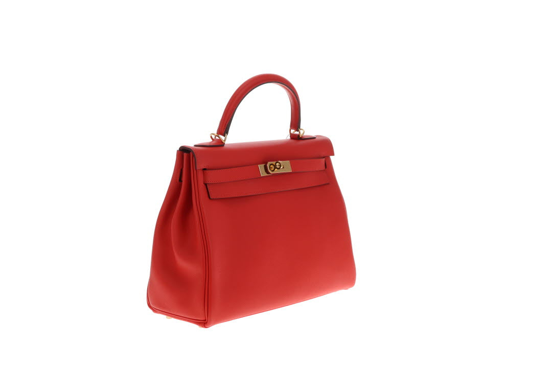 Hermes Kelly 32 Red Evercolor GHW 2016