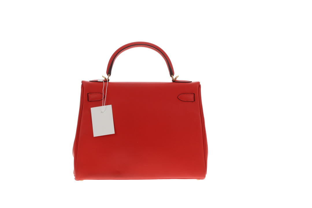 Hermes Kelly 32 Red Evercolor GHW 2016