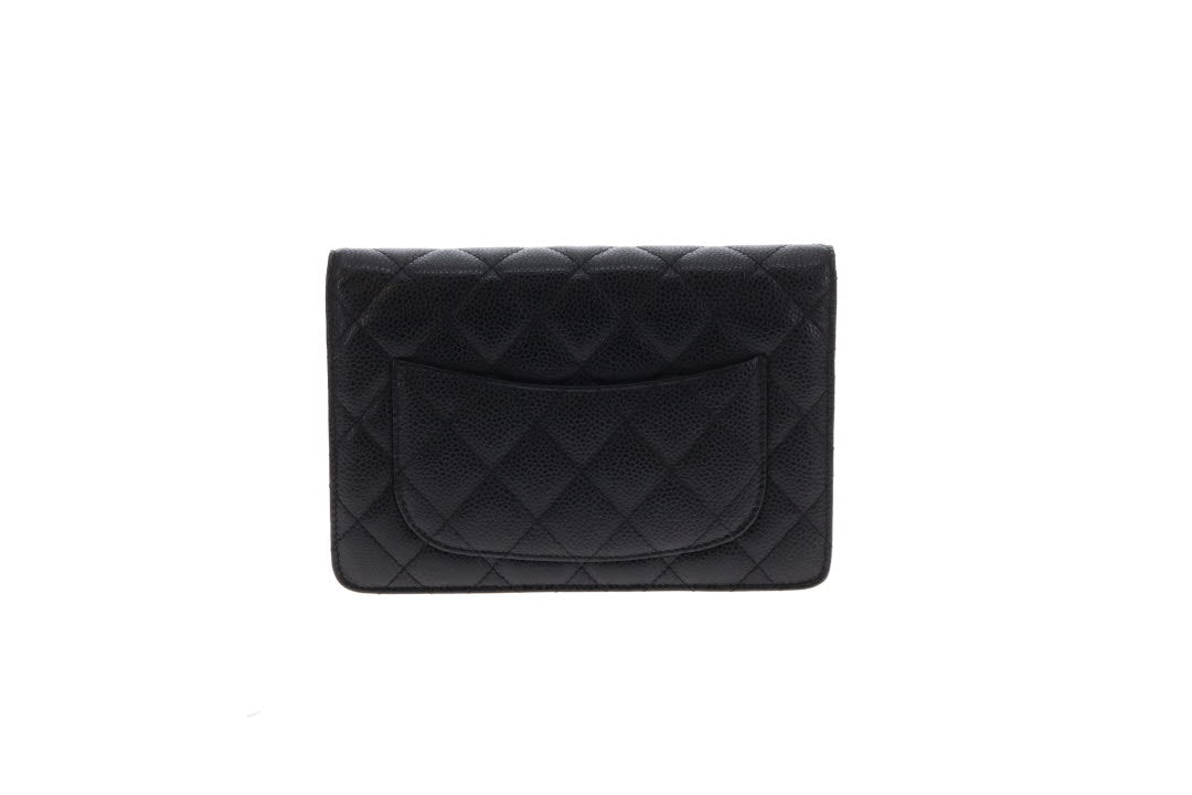 Chanel Wallet on Chain Classic Black Caviar Silver HW 2014/15