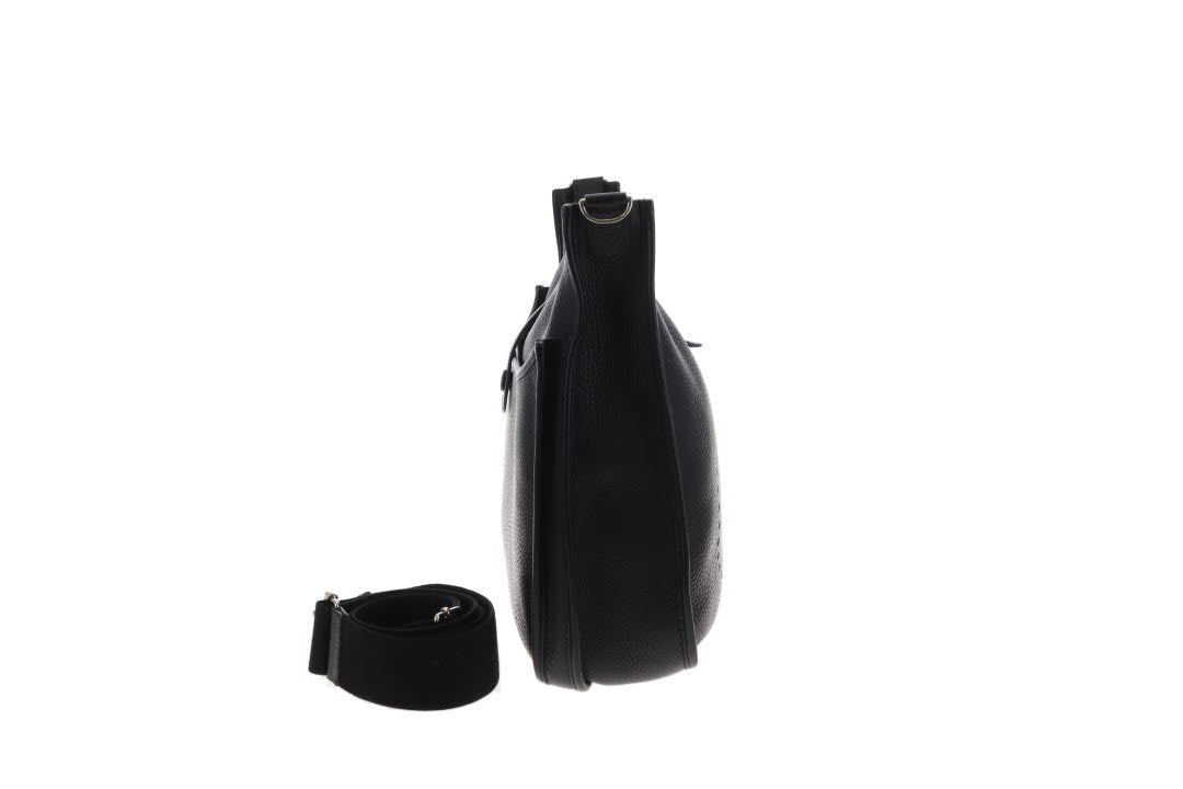 Hermes Evelyne III GM Black Clemence Leather With Palladium Hardware 2017