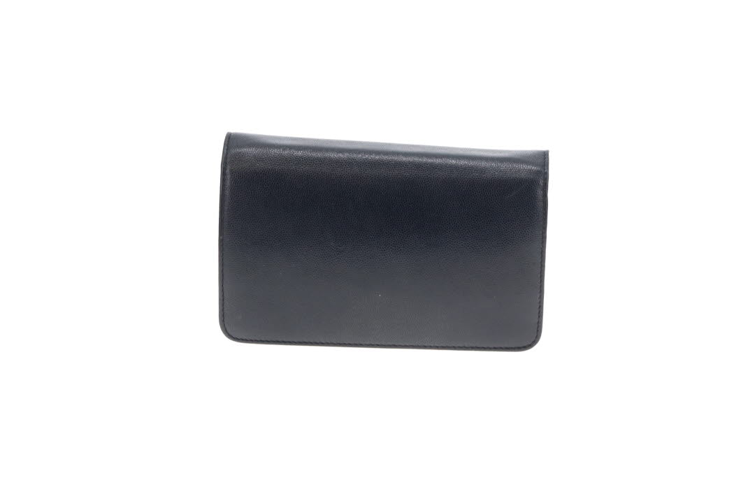 Chanel Wallet On Chain Navy Caviar Leather Silver Hardware 2013/14