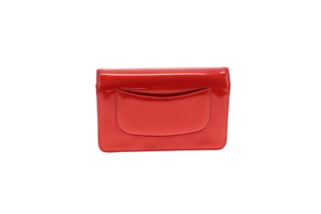 Chanel Wallet On Chain Strass CC Red Patent Leather 2009