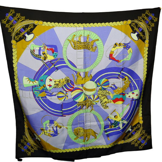 Hermes Circus 100% Silk Scarf 90